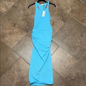 NWT Michael Stars Sleeveless Ruched side Maxi Dress